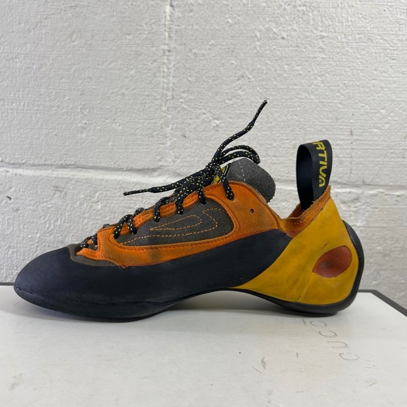 La Sportiva Finale Rock Climbing Shoes Orange Black Suede Lace up Men\'s 7.5 US main image 10